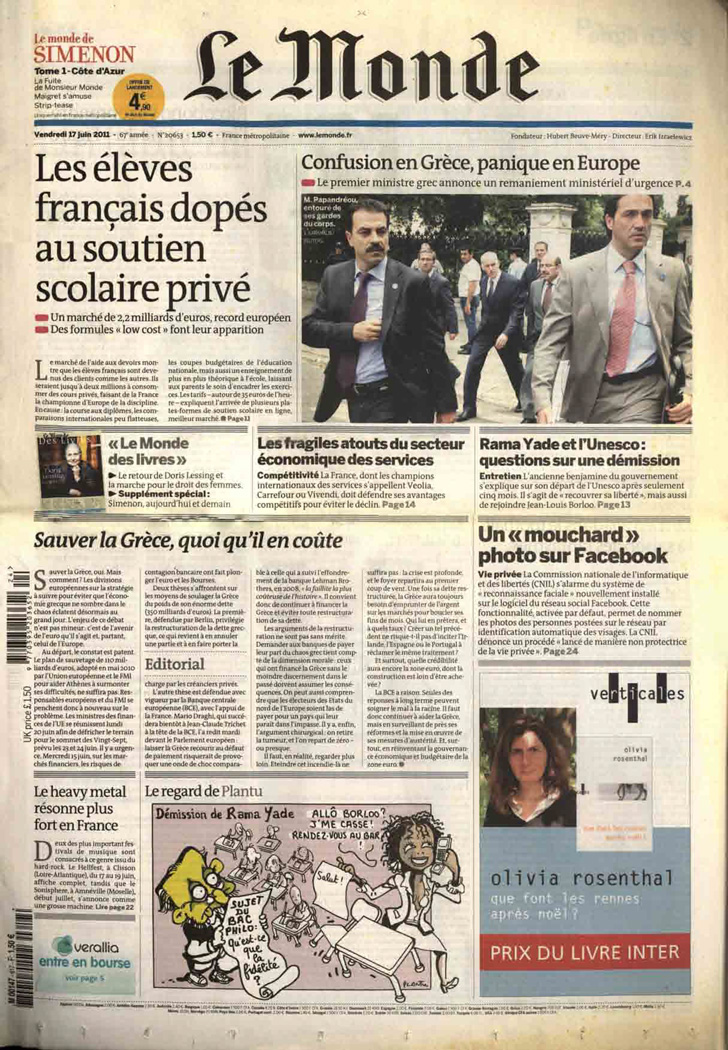 Le Monde Juin 2011